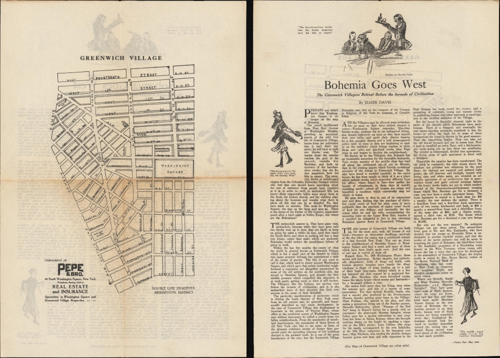 Bohemia Goes West. / Greenwich Village. - Main View