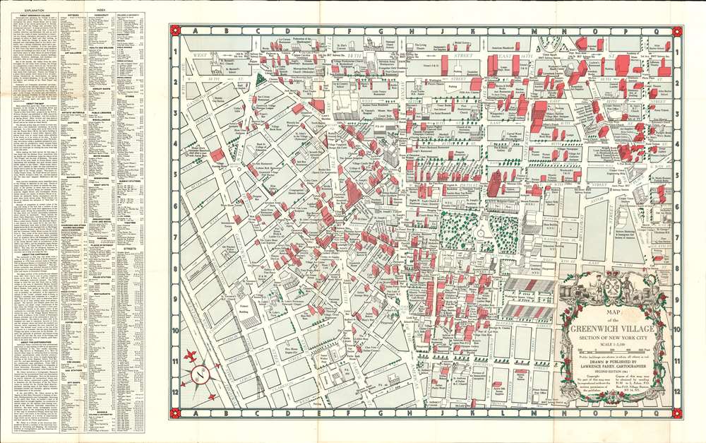 Map of Greenwich Village. Section of New York City. - Main View