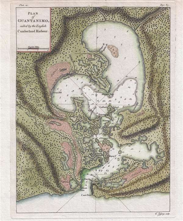 Plan of Guantanimo, called by the English Cumberland Harbour. - Main View