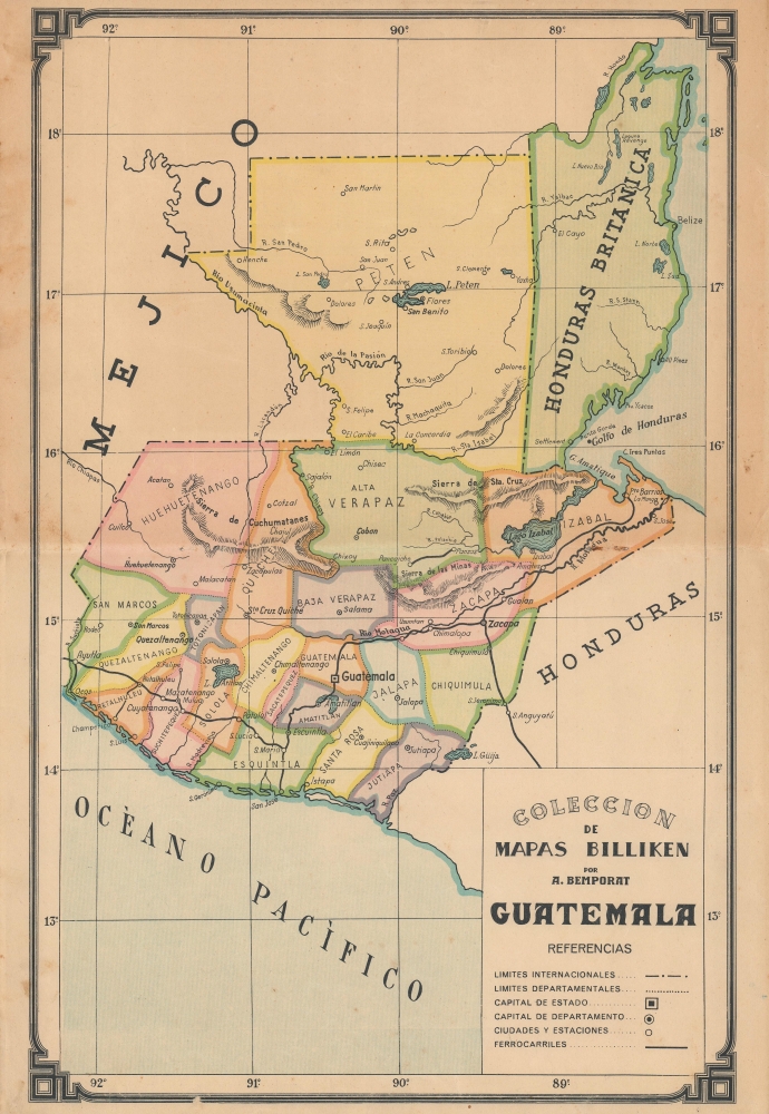 Coleccion de Mapas Billiken por A. Bemporat, Guatemala. - Main View