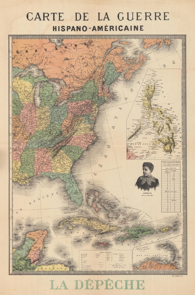Carte de la Guerre Hispano-Américaine. - Main View