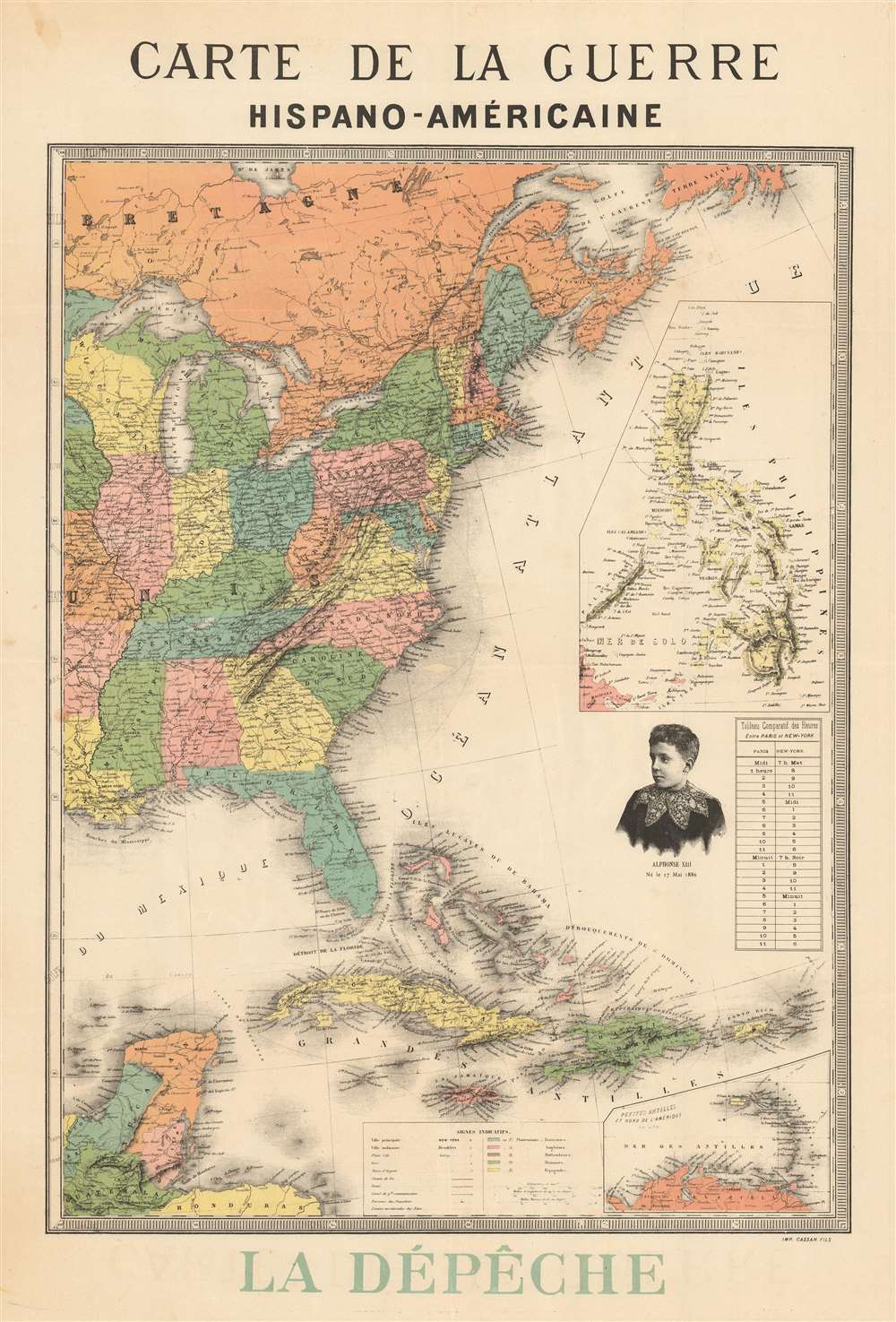 Carte de la Guerre Hispano-Américaine. - Main View