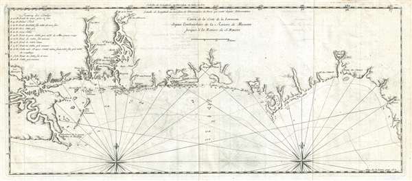 Carte de la Coste de la Louisiane depuis l'embouchure de la Riviere de Micissipi jusques à la Riviere de S. Martin. - Main View