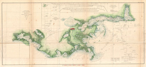 Sketch II Showing the progress of the Survey in Section No. 8 1846 - 1855. - Main View