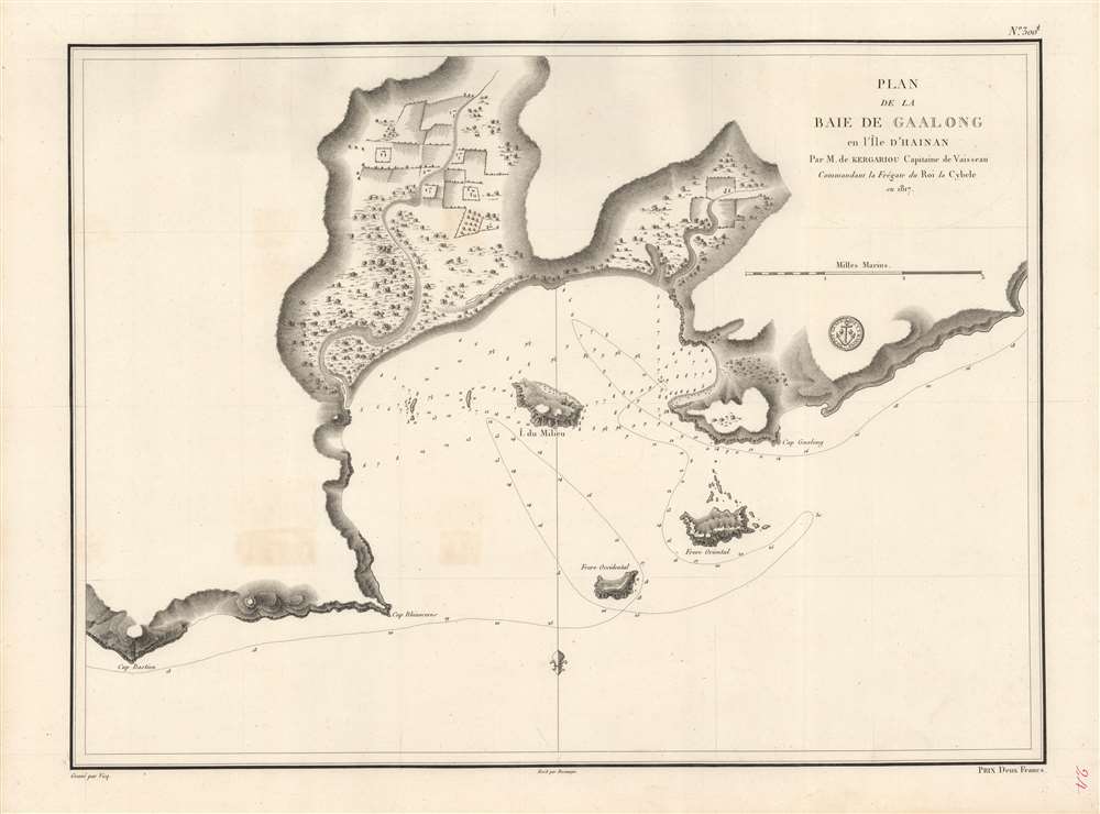 Carte réduite de la Partie Méridionale de l'Île d'Hainan... - Alternate View 3