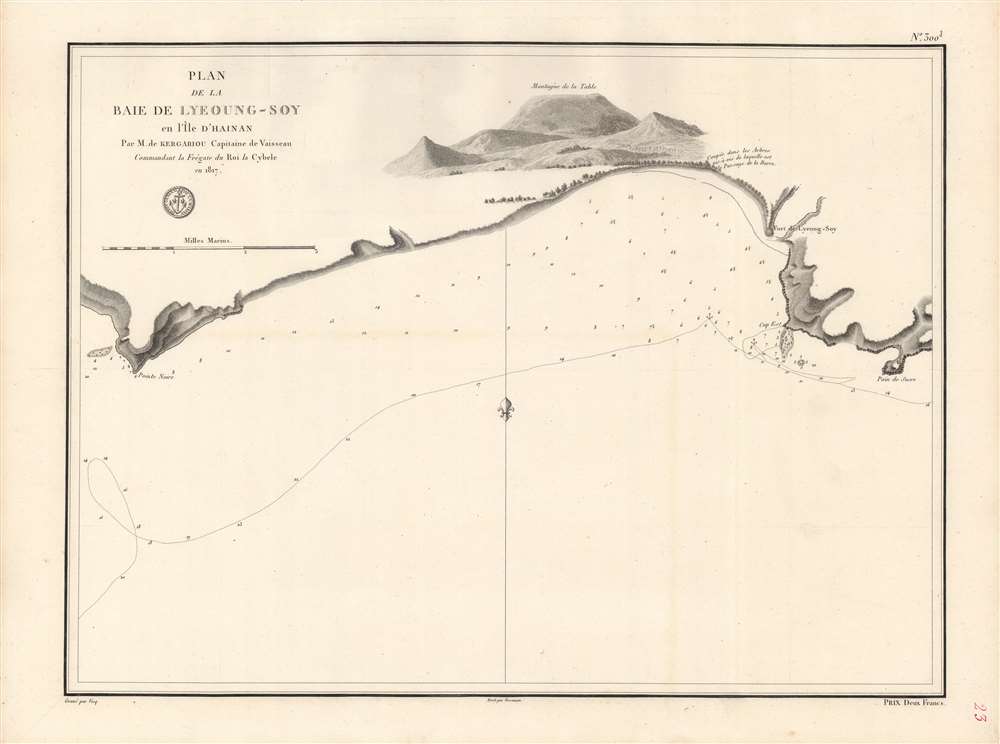 Carte réduite de la Partie Méridionale de l'Île d'Hainan... - Alternate View 4