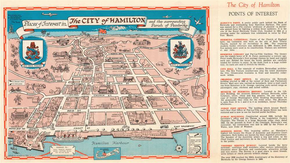 Places of Interest in The City of Hamilton and the surrounding Parish of Pembroke. - Main View