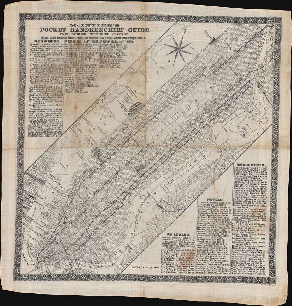 McIntire's Pocket Handkerchief and Guide of New York City. - Main View