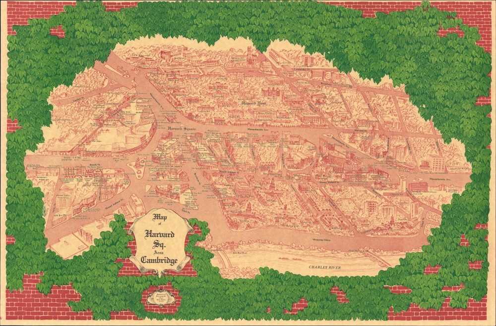 Map of Harvard Sq. Area Cambridge - Main View