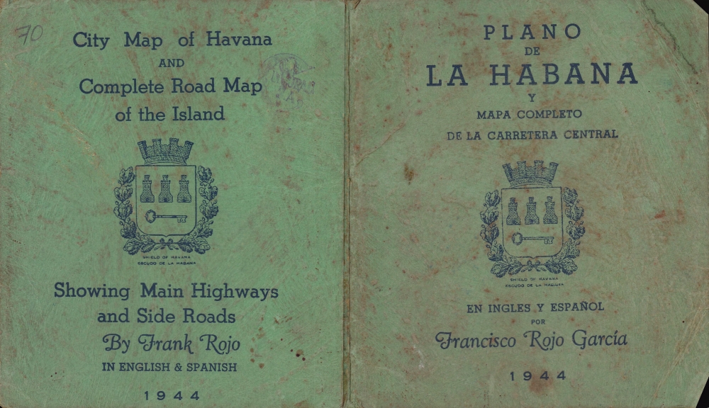 Plano de La Habana y Mapa Completo de la Carretera Central / City Map of Havana and Complete Road Map of the Island. - Alternate View 2