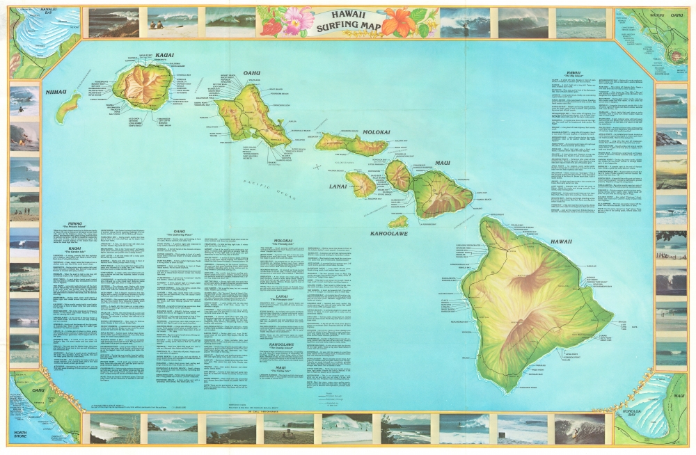 Hawaii Surfing Map. - Main View