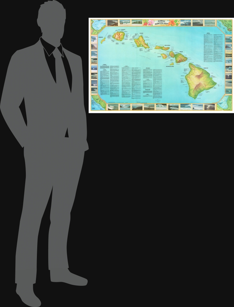 Hawaii Surfing Map. - Alternate View 1