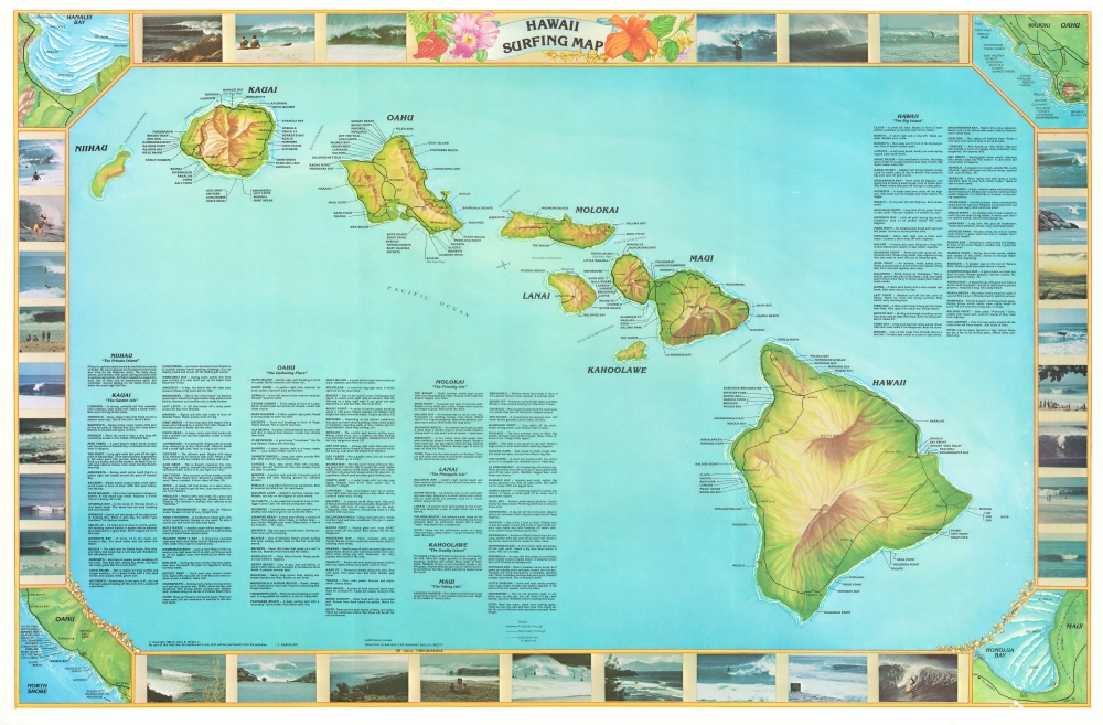 Hawaii Surfing Map. - Main View