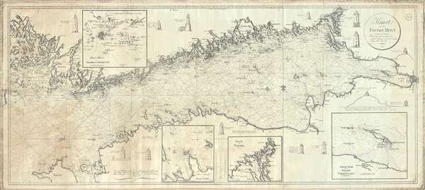 Kaart over den Finske Bugt, samlet og reduceret efter de nyeste udkomne svenske og rusiske Söe-Kaarter. / Map of the Gulf of Finland, based on the most recent charts, both Swedish and Russian. - Main View