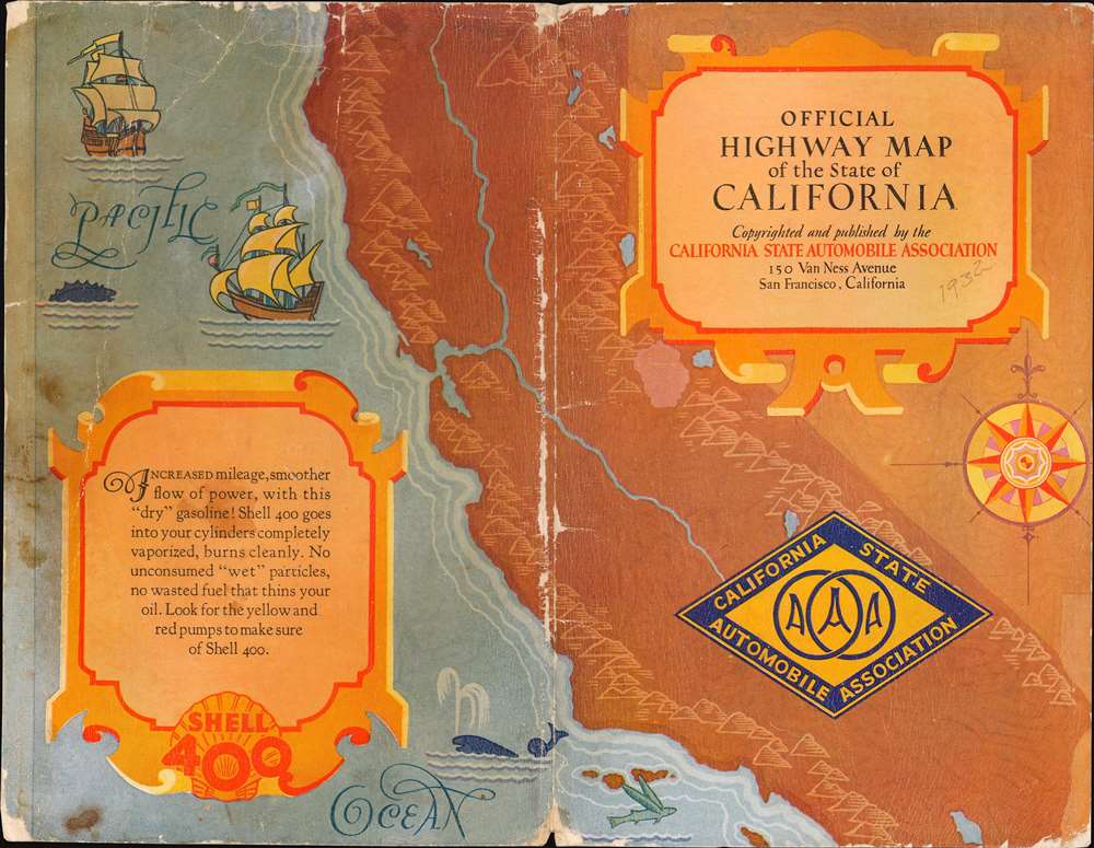 Highway Map of the State of California. - Alternate View 2
