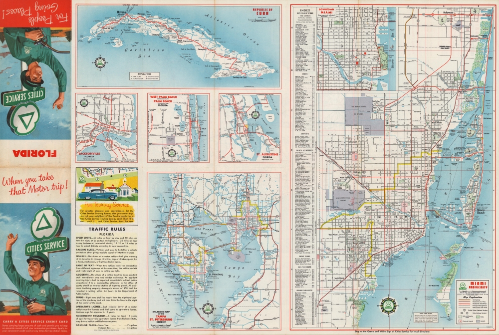 Highway Map of Florida. - Alternate View 1
