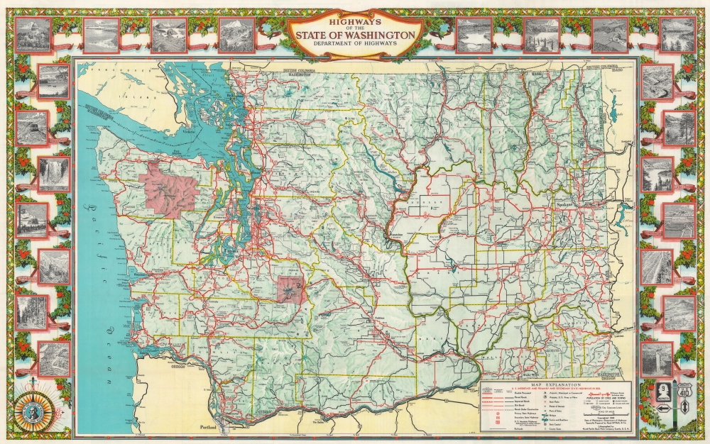 Highways of the State of Washington. - Main View