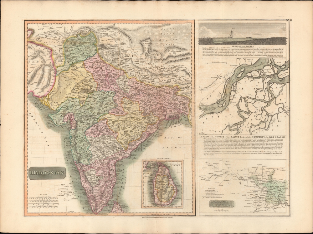 Hindoostan. / A View of the course of the Ganges... - Main View
