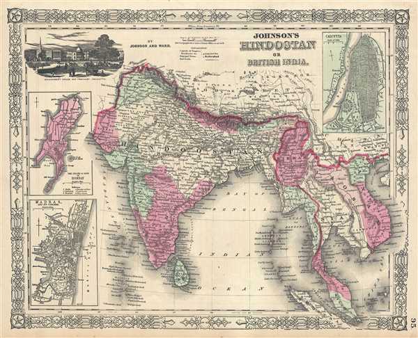 Johnson's Hindostan or British India. - Main View