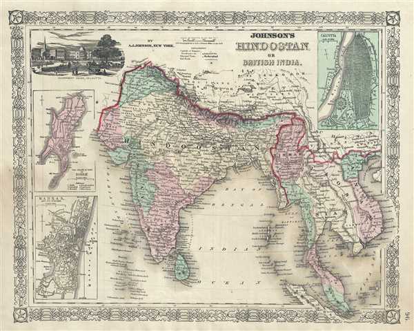 Johnson's Hindostan or British India. - Main View