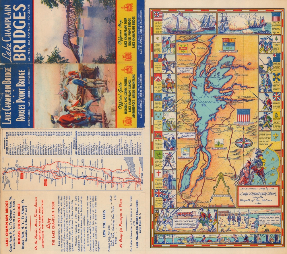 An Historical Map of the Lake Champlain Tour along the Warpath of the Nations. - Alternate View 1