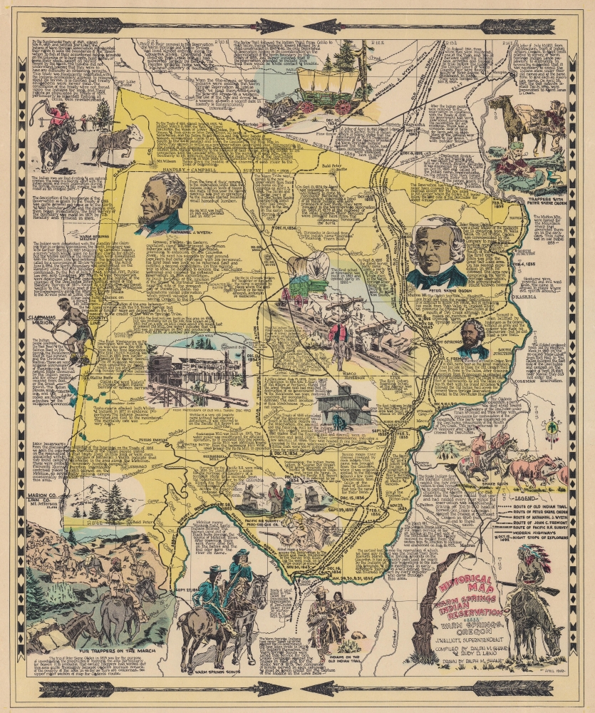 Historical Map Warm Springs Indian Reservation. - Main View