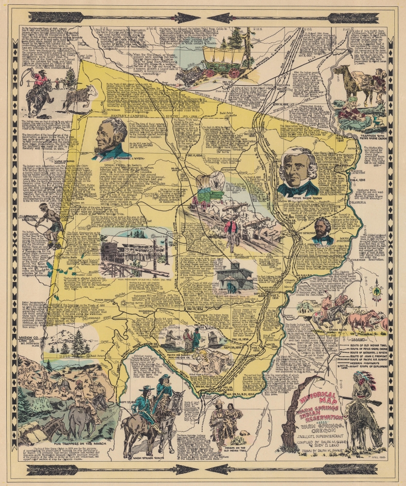 Historical Map Warm Springs Indian Reservation. - Main View