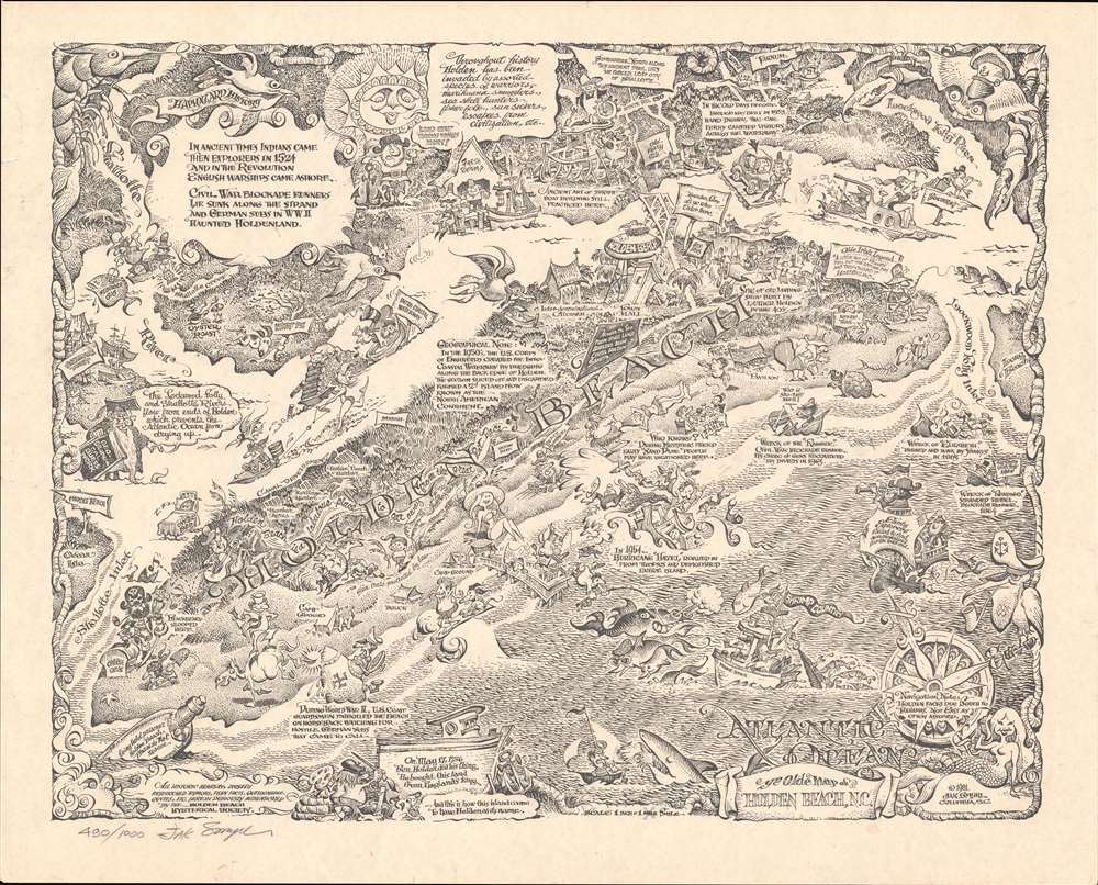 Ye Olde Map of Holden Beach, N.C. - Main View