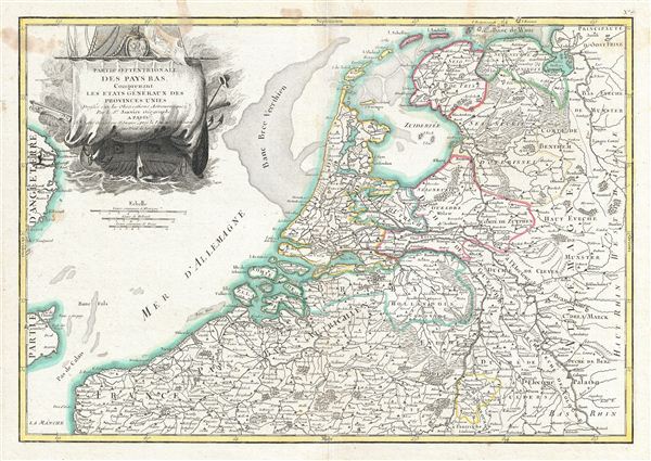 Partie Septentrionale des Pays Bas, Comprenant Les Etats Generaus des Provinces Unies. - Main View