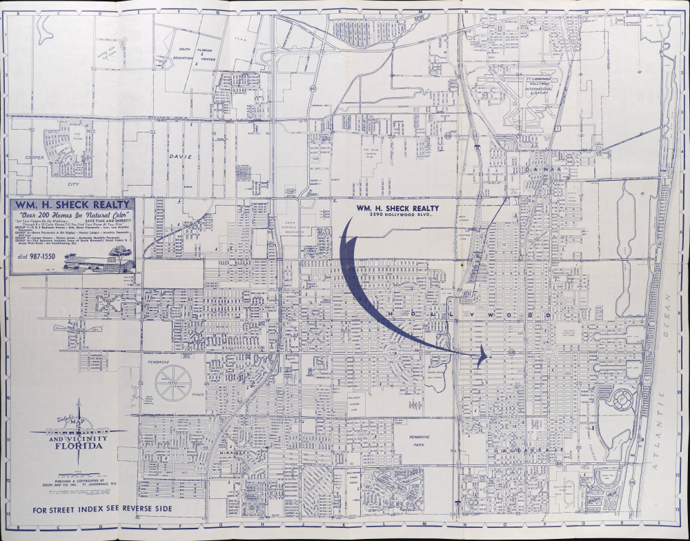 1965 Dolph Map of Hollywood, Florida and Vicinity