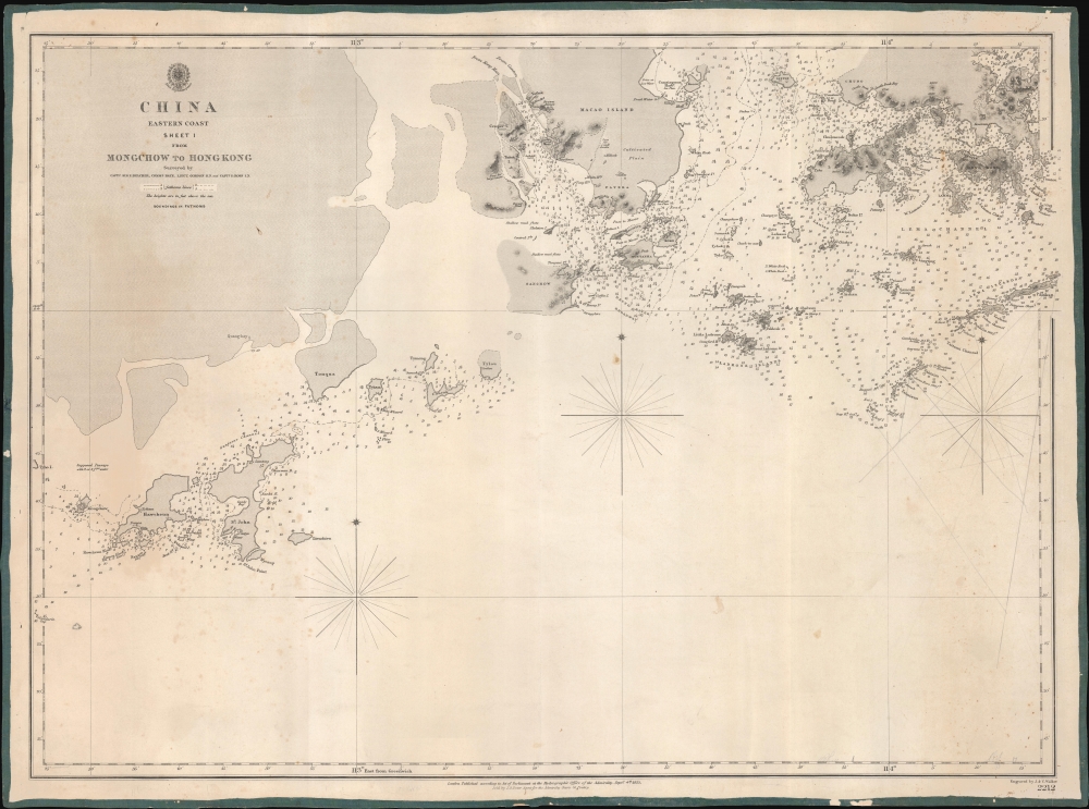 China Eastern Coast Sheet I, From Mongchow to Hong Kong. / [Admiralty Chart No.] 2212. - Main View