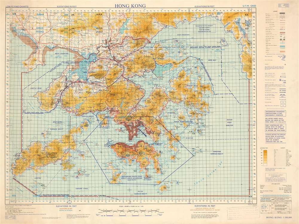 Low Flying Charts. Hong Kong. GSGS 5061. - Main View