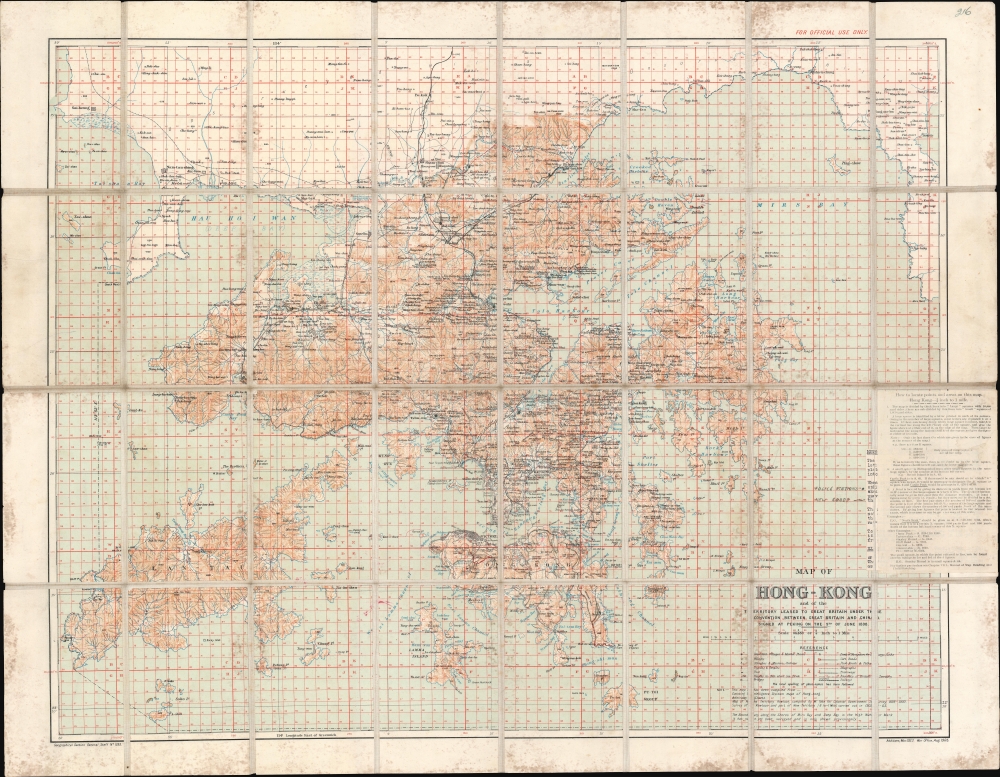 Map of Hong Kong and the Territory Leased to Great Britain under the Convention Between Great Britain and China Signed at Peking on the 9th of June 1898. - Main View