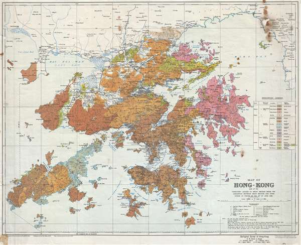 Map of Hong-Kong : and of the territory leased to Great Britain under the convention between Great Britain and China signed at Peking on the 9th of June 1898. - Main View