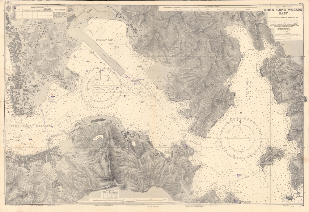 China - South Coast, Hong Kong Waters East, from the Latest Admiralty Surveys to 1959. - Main View
