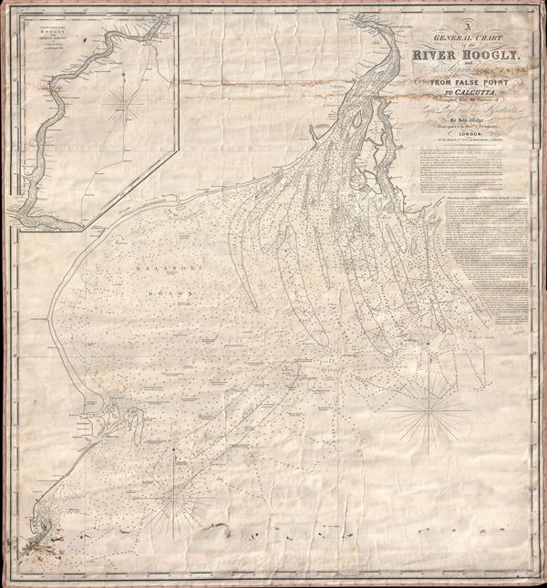 A General Chart of the River Hoogly and the Approaches to it from False Point to Calcutta, Compiled from the Surveys of Captn. Lloyd, and his Assistants, by John Walker. - Main View