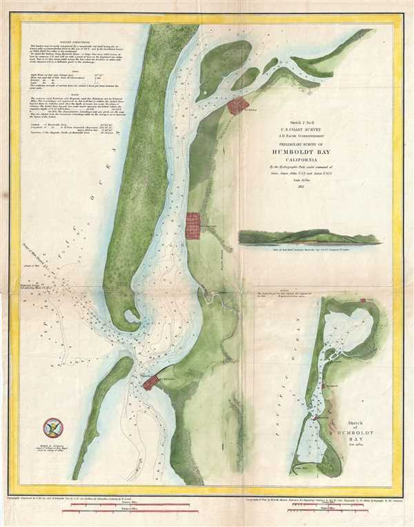 Sketch J No. 8 Preliminary Survey of Humboldt Bay California. - Main View