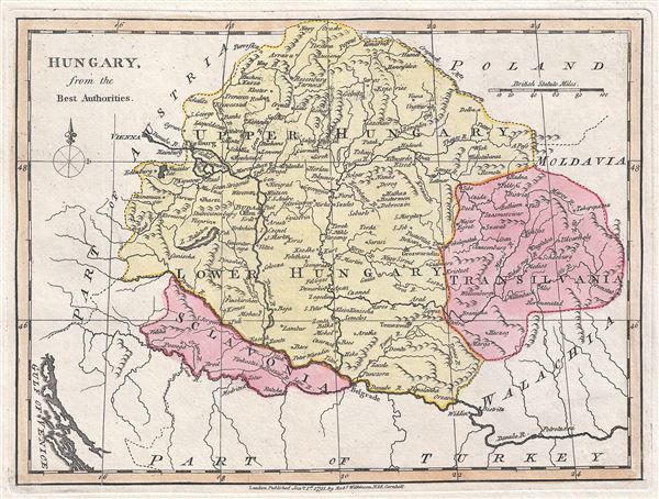 1791 Wilkinson Map of Hungary