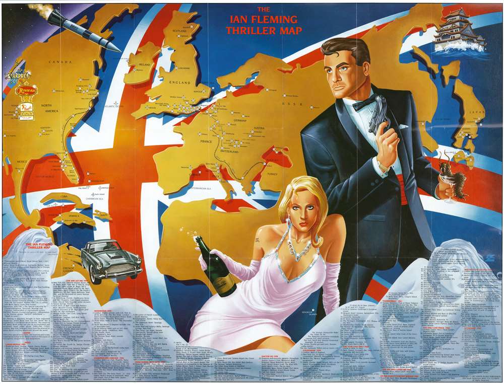 The Ian Fleming Thriller Map. - Main View