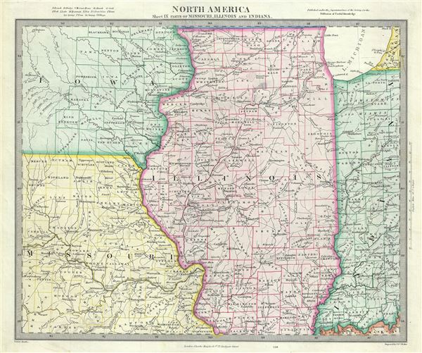 map of indiana and illinois North America Sheet Ix Parts Of Missouri Illinois And Indiana map of indiana and illinois