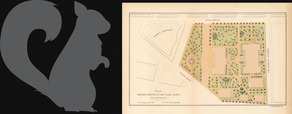 Plan of Improvements of City Hall Park. - Alternate View 1