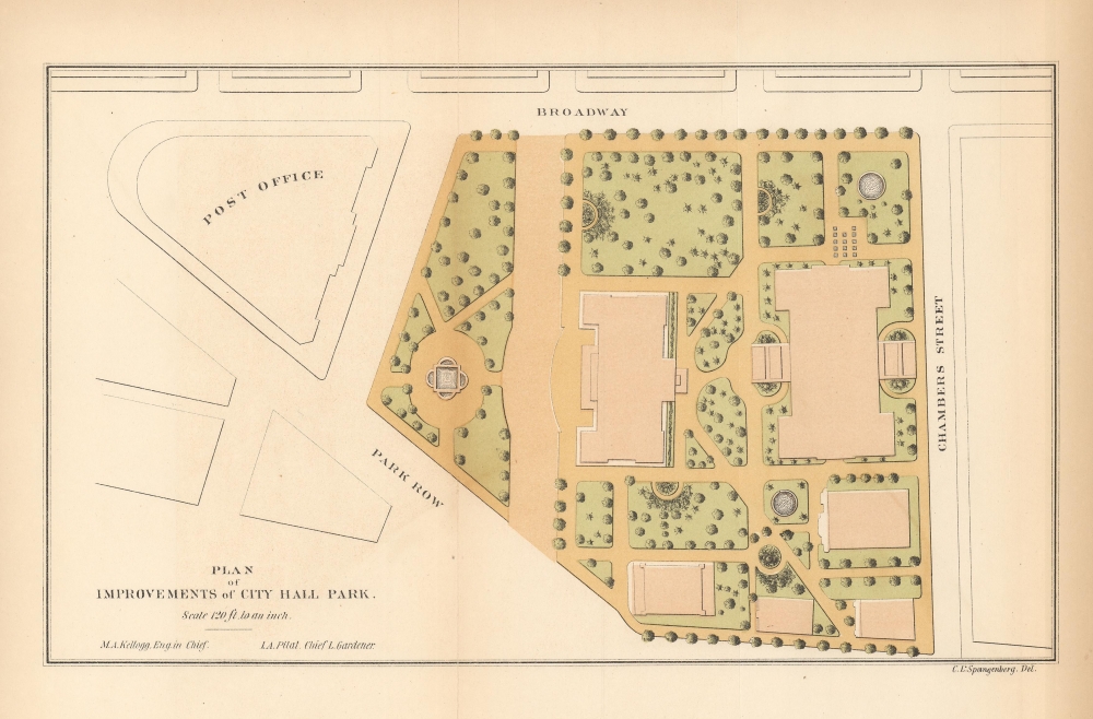 Plan of Improvements of City Hall Park. - Main View