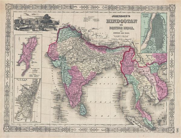 Johnson's Hindostan or British India - Main View