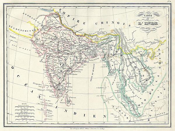 Carte de L'Inde. - Main View