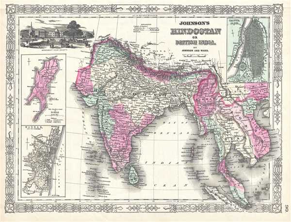 Johnson's Hindostan or British India - Main View