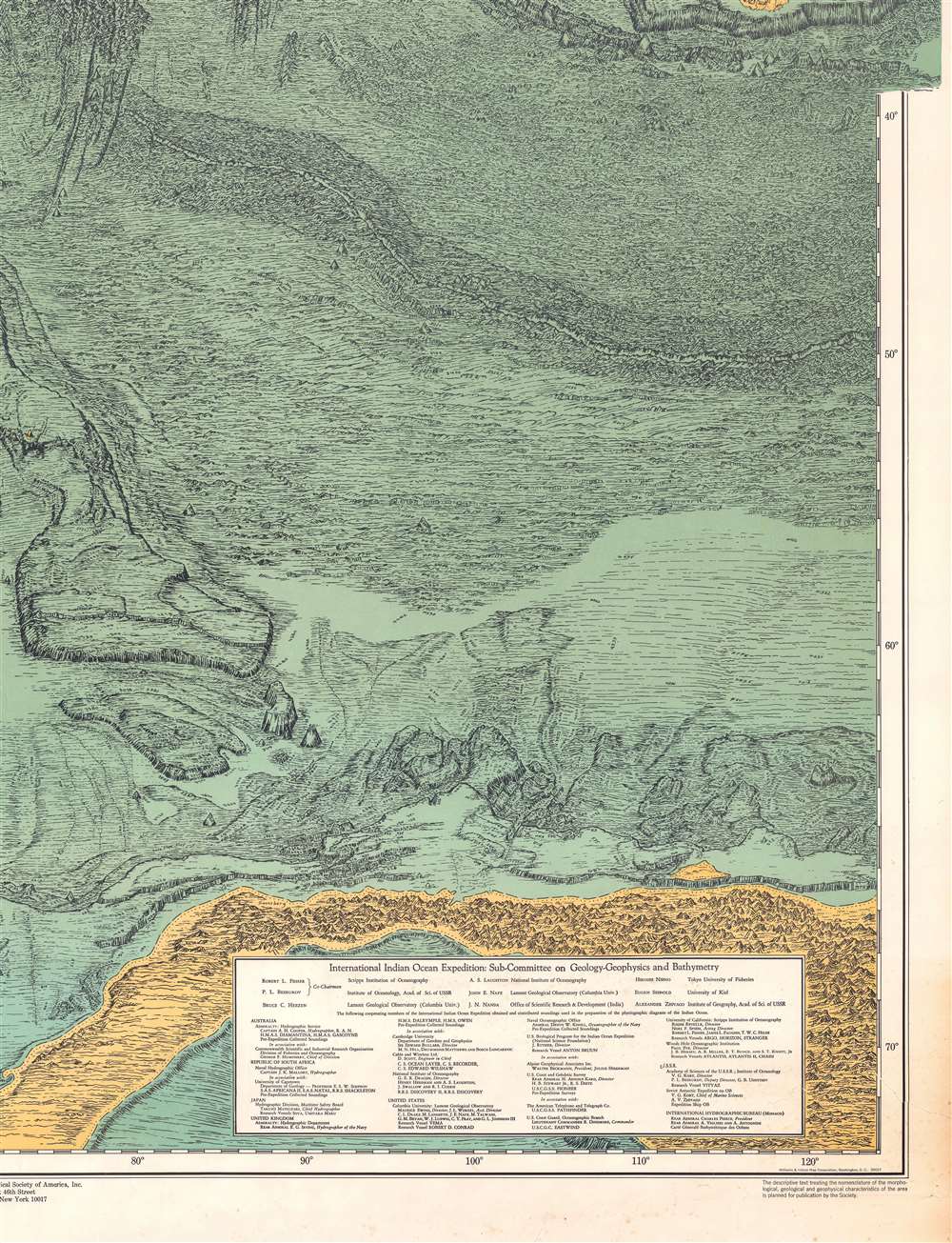 Physiographic Diagram of the Indian Ocean.  The Red Sea, the South China Sea, the Sulu Sea and the Celebes Sea. - Alternate View 5
