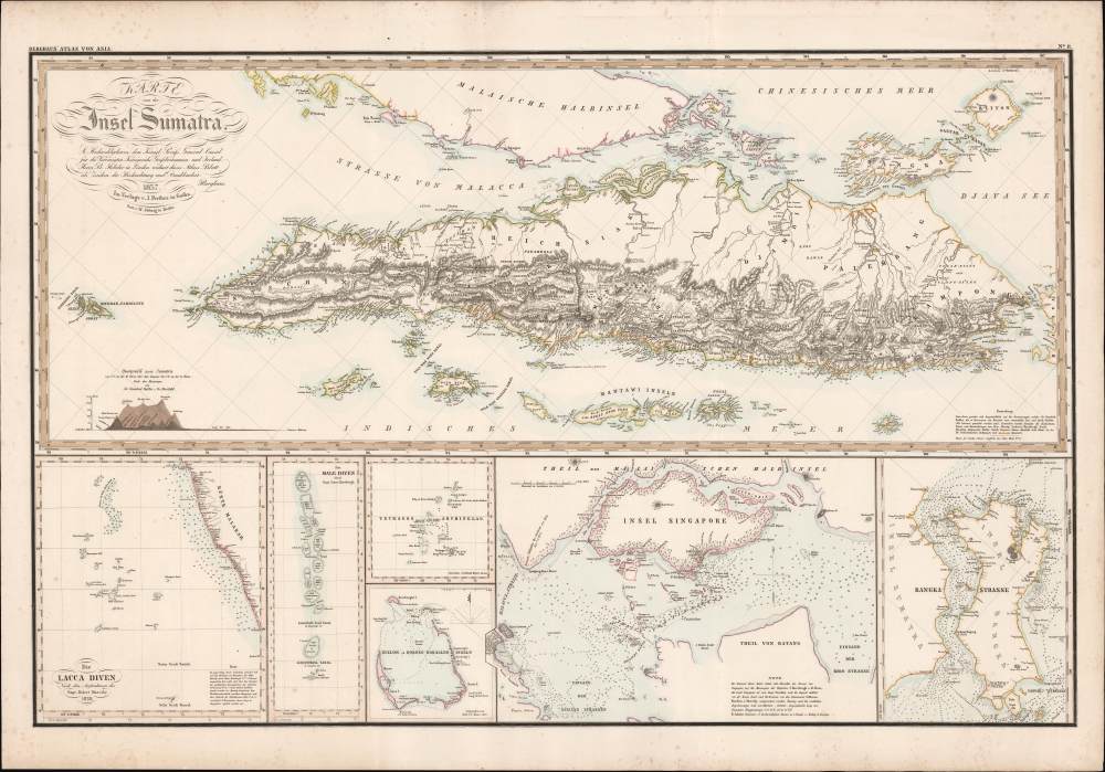 Karte von der Insel Sumatra. - Main View