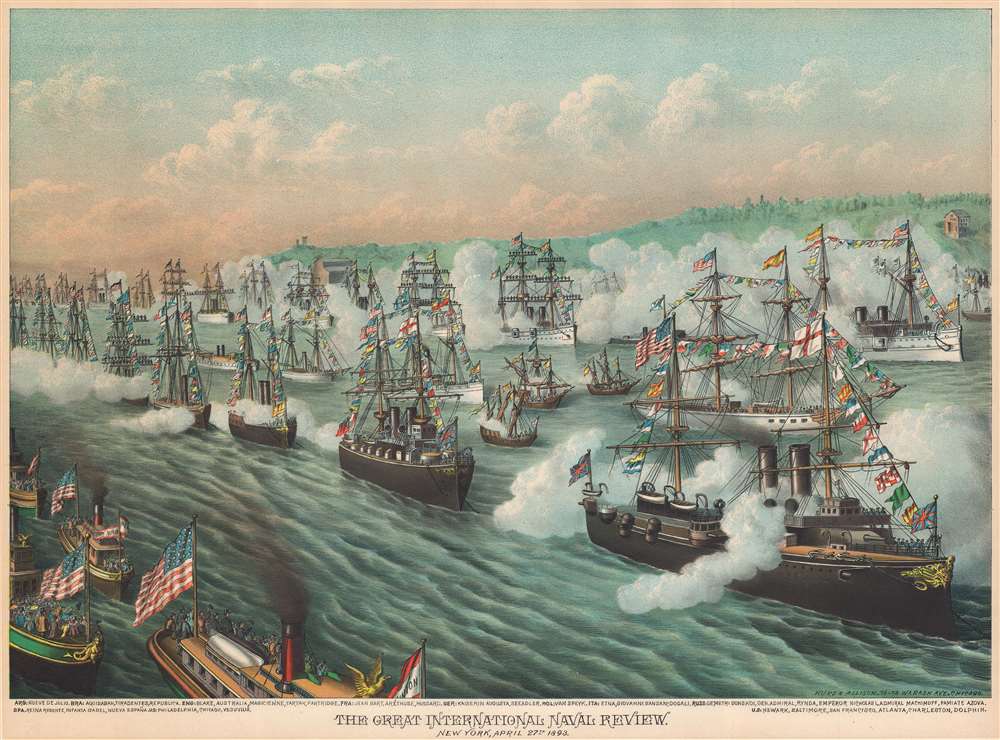 The Great International Naval Review. New York, April 27th, 1893. - Main View