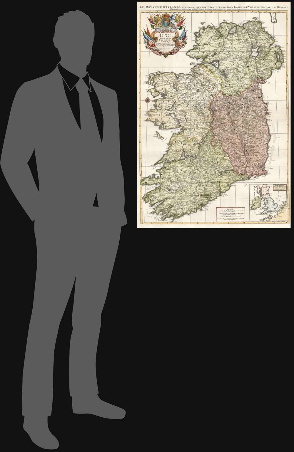 Le Royaume d'Irlande divisé en ses provinces, subdivisé en Shireries ou Comtes... - Alternate View 1