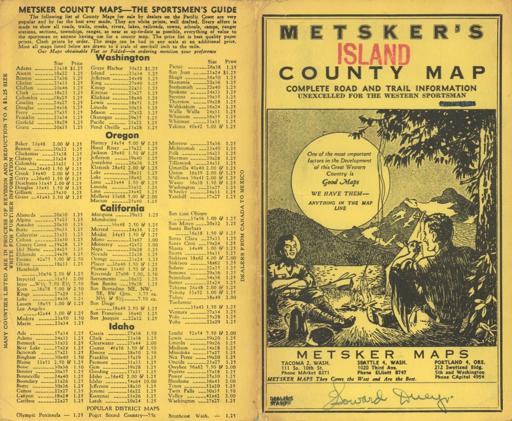 Metsker's Map of Island County, Washington. - Alternate View 1